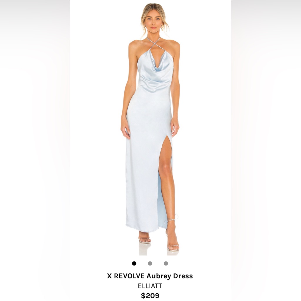 Elliatt X Revolve Aubrey Dress Size: L Color: Ice Blue